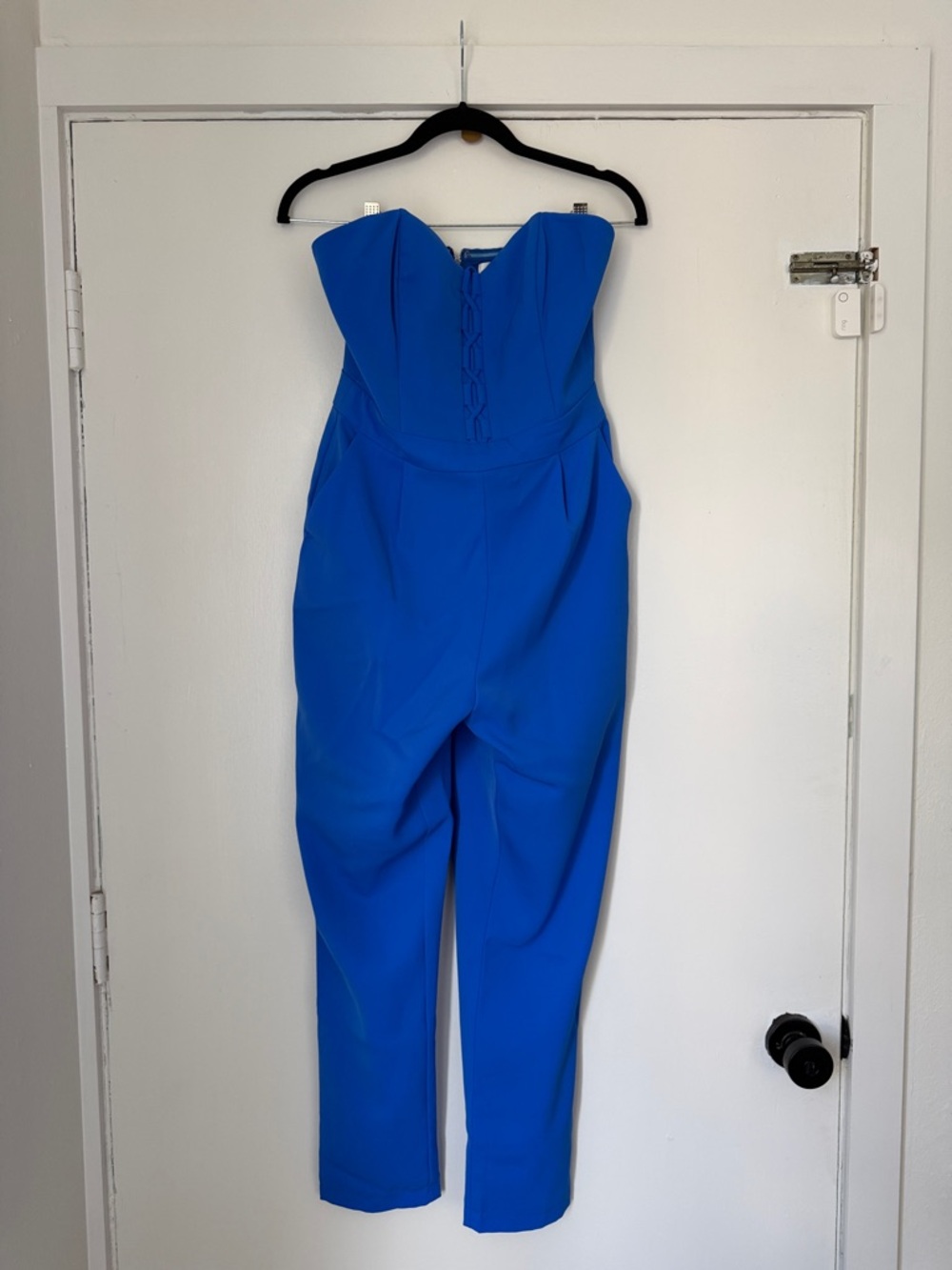 Adelyn Rae Strapless Cobalt Blue Jumpsuit
